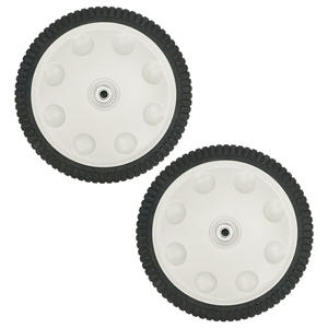 Roues de tondeuse à gazon, roues arrière de 12 pouces, 734-04019 734-04127, paquet de 2, blanc et noir, pour pièces et accessoires de tondeuse à gazon - Product Image 2
