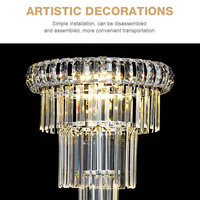 Vente à chaud centres de table de mariage de luxe décorations de table LED porte-fleurs en acrylique décoration de mariage