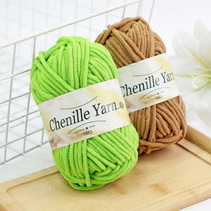 Hilo <span class=keywords><strong>Chenille</strong></span> Grueso de 50g, Rollo de 100% Poliéster, Terciopelo para Bebé de 3mm, Hilo <span class=keywords><strong>Chenille</strong></span> para Mantas, Hilo <span class=keywords><strong>Chenille</strong></span> Fino para Tejer a Mano y Crochet - Product Image 4