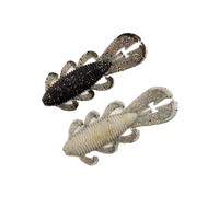 Lot de cinq leurres souples en PVC pour crevettes, appâts artificiels sans hameçons pour la pêche en mer et en bateau