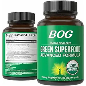 Suplemento de superalimento com suco de verdura super verde orgânico OEM/ODM Max Energy e Comprimidos de desintoxicação super com Spirulina