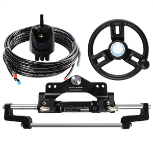 Kit de direction hydraulique <span class=keywords><strong>hors</strong></span>-<span class=keywords><strong>bord</strong></span> marin neuf 350 CV avec pompe de commande, vérin hydraulique et tuyau, accessoires complets - Product Image 1