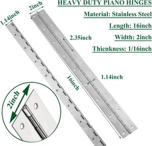 Лидер продаж, 201/304/316 нержавеющая петля для пианино, 12 дюймов, 18 дюймов, водонепроницаемая петля для пианино - Product Image 2
