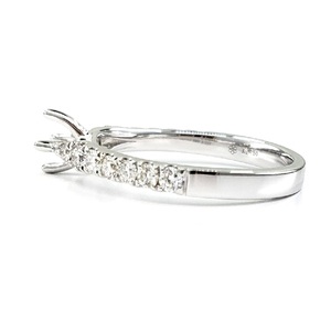 Livraison Rapide, Conception Personnalisée, Haute Qualité, Bagues de Fiançailles Semi-Montées en Or Blanc Massif 18 carats avec Diamants Réels SI 1~2, pour Mariage et Fêtes - Product Image 2