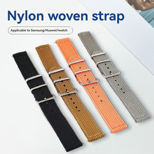 Vente chaude Tissé Nylon Toile Rayé Côtelé <span class=keywords><strong>Montre</strong></span> <span class=keywords><strong>Bracelet</strong></span> Ceinture De Sécurité Poignet Bands18 <span class=keywords><strong>20</strong></span> 22 <span class=keywords><strong>mm</strong></span> Sangles En <span class=keywords><strong>Tissu</strong></span> - Product Image 2