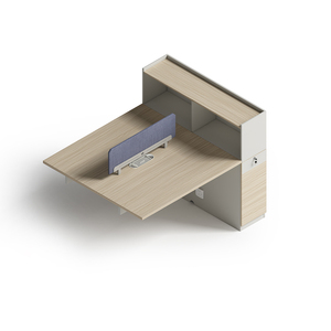 Hiện đại 2 chỗ ngồi văn phòng bằng gỗ bàn cao tủ mở rộng máy tính Máy Trạm quay vòng cho đôi siding cho 2 người - Product Image 3