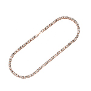 ストックアイスアウトヒップホップ5mm幅テニスチェーンネックレスCZ単列テニスネックレス - Product Image 1