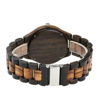 Montre personnalisée gravée en bois avec mouvement à quartz SEIKO pour hommes, bracelet de 20 mm et design simple et élégant