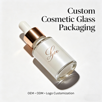 Flacon compte-gouttes en verre pour sérum capillaire et cosmétiques, 15 ml, 30 ml, avec logo personnalisé du fabricant, pour mascara et perruques