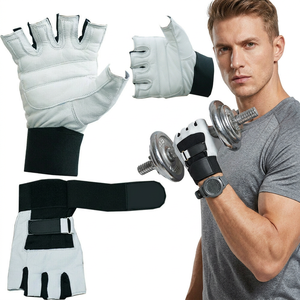 Gants de sport unisexes en cuir de vachette Saar Industries, demi-doigts, antidérapants, légers et confortables pour la musculation et la gym, prix de gros - Product Image 1