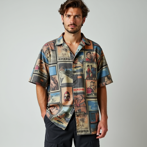 TKAN687 Wholesale New Arrival Spring Solid Color Washed <b>Shirts</b> Pocket Single Breasted <b>Shirt</b> Men's <b>Short</b> <b>Sleeve</b> <b>Shirt</b> Tops - Product Image 3