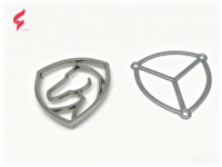 Étiquettes métalliques de luxe personnalisables Lihui, écologiques, sans plomb ni nickel, découpées avec logo en lettres, pour sacs à main et vêtements