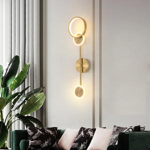 โคมไฟติดผนัง LED สไตล์โมเดิร์นมินิมอลสุดหรู สำหรับห้องนั่งเล่น สไตล์นอร์ดิกและจีนร่วมสมัย หัวโคมคู่ทำจากทองแดงทั้งหมด สำหรับหัวเตียงในห้องนอน - Product Image 1