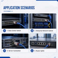 Transceiver 10G SFP+ RJ45 Kompatibel 30m 10GBASE-T Modul Tembaga untuk Switch dan Router
