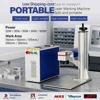 Machine de marquage laser portable Raycus JPT 20W 30W 50W 100W Max, équipement laser pour plaque métallique de bureau, graveur laser à fibre CE FDA