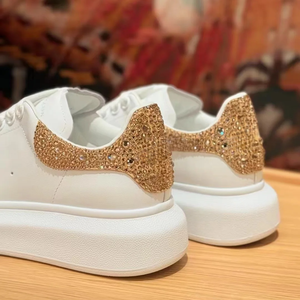 Zapatillas de lujo con decoración de diamantes de marca, diseño original, con cordones, que aumentan la altura, informales, para caminar y correr. - Product Image 1