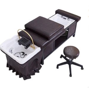 Salão mobiliário cosméticos cama transformável pedicure shampoo aço inoxidável perna spa massagem cabeça facial cabelo pé aquecedor vapor - Product Image 6