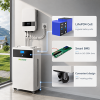 Stock UE - Batterie de stockage d'énergie domestique 5KWH 10KWH 48V 100Ah 200Ah LiFePO4 empilable murale pour système solaire