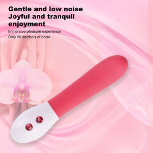 Silikon g-spot Vibrator dapat diisi ulang melalui USB halus produk merah muda - Product Image 5