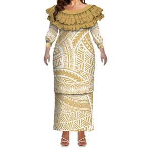 Filipiniana Dress - Elegant Modern Gown with Lace & Satin