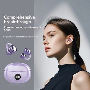 Écouteurs Bluetooth D151 à clipser avec processus d'électrodéposition avancé ultra-confortable, longue autonomie et affichage numérique - Product Image 6
