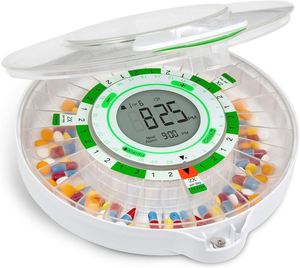 Home Smart Electronic Pill Organizer <b>Box</b> with Bluetooth and Alarm Reminder 28 Grid Automatic Medicine Dispenser Custom Logo - Product Image 1