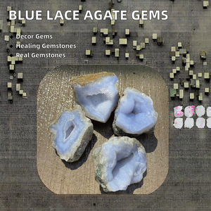 Vente en gros de pierres précieuses de quartz naturel agate dentelle bleue sculptée pour la gravure de décoration d'intérieur Feng Shui Love - Product Image 2