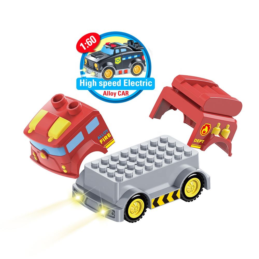 1/60电动合金轨道车玩具积木车金属赛车跑道玩具与兼容积木迷你人物车| Alibaba.com