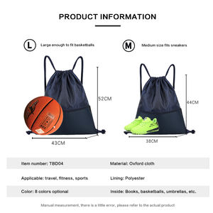 Mochila con estampado De logotipo personalizado, morral deportivo informal Oxford <span class=keywords><strong>Pop</strong></span> <span class=keywords><strong>It</strong></span>, bolsa De cordón para baloncesto - Product Image 3