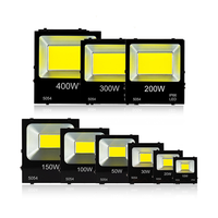Reflector LED Cuadrado Profesional COB IP66 AC 6000K Luz Diurna de Alta Luminosidad y Ligero para Estadios, Garajes, Puertas y Estacionamientos