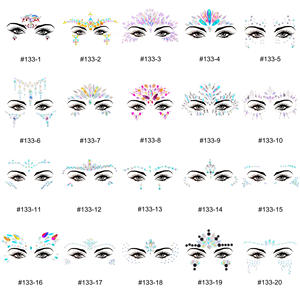 Glitter Face Jewel <span class=keywords><strong>Strass</strong></span> Stickers Gem <span class=keywords><strong>Halloween</strong></span> Eye Holographic Chunky Crystal Rave Body Party Music Decorations - Product Image 1