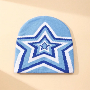 Gorro de Invierno de Jacquard Acrílico Unisex con Logotipo Personalizado al por Mayor, Gorro de Esquí Cálido para Mujeres y Niños, Gorro de Punto Jacquard con Estampado Completo - Product Image 3