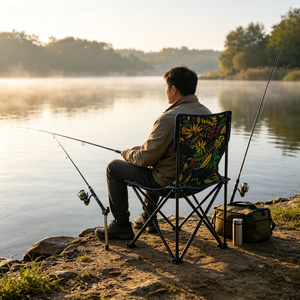 Chaise <span class=keywords><strong>de</strong></span> camping pliable légère et portable pour la plage, les pique-niques, la pêche, la randonnée, les voyages, le <span class=keywords><strong>jardin</strong></span> - Vente en gros - Product Image 5