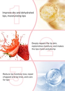 Private Label Crystal Gel Hydrogel Collagen Vegan Nourishing Moisturizing Plump Sleeping Lip Mask Sheet Pink Gold Lip Mouth Mask - Product Image 6