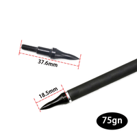 Pointes de flèches de tir à l'arc 75/100/125 grains, pointes de flèches, pointes de flèches de terrain, accessoires de tir à l'arc pour flèches de 6,2 mm de diamètre, chasse à l'arc, tir