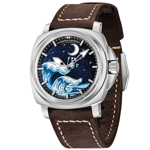 นาฬิกาข้อมือผู้ชาย PAGANI DESIGN YS014 รุ่นหรูหรา ระบบออโตเมติก กระจก NH35A ตัวเรือนสแตนเลส สายหนัง กันน้ำ 3BAR ขนาด 42 มม. พร้อมเข็มบอกเวลา - Product Image 6