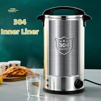 Caldera de agua eléctrica Urm 45 litros comercial aislamiento térmico Hervidor eléctrico de acero inoxidable café dispensador de agua caliente