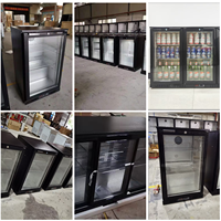Réfrigérateur à bière commercial sur mesure avec vitrine arrière pour comptoir, armoire de présentation de bière pour bar, réfrigérateur à bière de bar avec porte vitrée