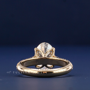 Anillo Solitario de Diamante Cultivado en Laboratorio de Oro de 14K para Mujer, Anillo de Compromiso de Lujo con una Sola Piedra, Proveedor de Joyería Fina - Product Image 5