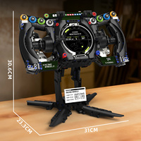 Ensemble de construction de volant de supercar MOC, jouet de construction pour enfants de 5 à 7 ans, en plastique, peut servir de support de téléphone, personnalisable