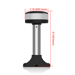 Lumière de bateau USCG, lumière d'ancre LED, lumière de navigation, base fixe de 7 pouces pour la modernisation et la mise à niveau - Product Image 3
