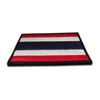 Patch brodé 3D en chenille drapeau thaïlandais 8*5cm, badge en tissu avec dentelle, fixation auto-agrippante, qualité supérieure pour vêtements et chapeaux
