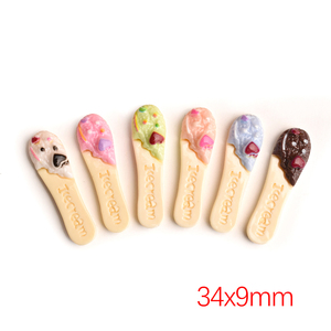 เรซิ่นรูปไอศกรีมน่ารักแบบแบนสำหรับงาน DIY ทำมือ ตกแต่งกิ๊บติดผม เคสมือถือ - Product Image 6