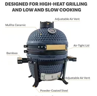 Kamado-Barbecue commercial à charbon de bois, intérieur et extérieur, pour fumoir instantané de 13 pouces