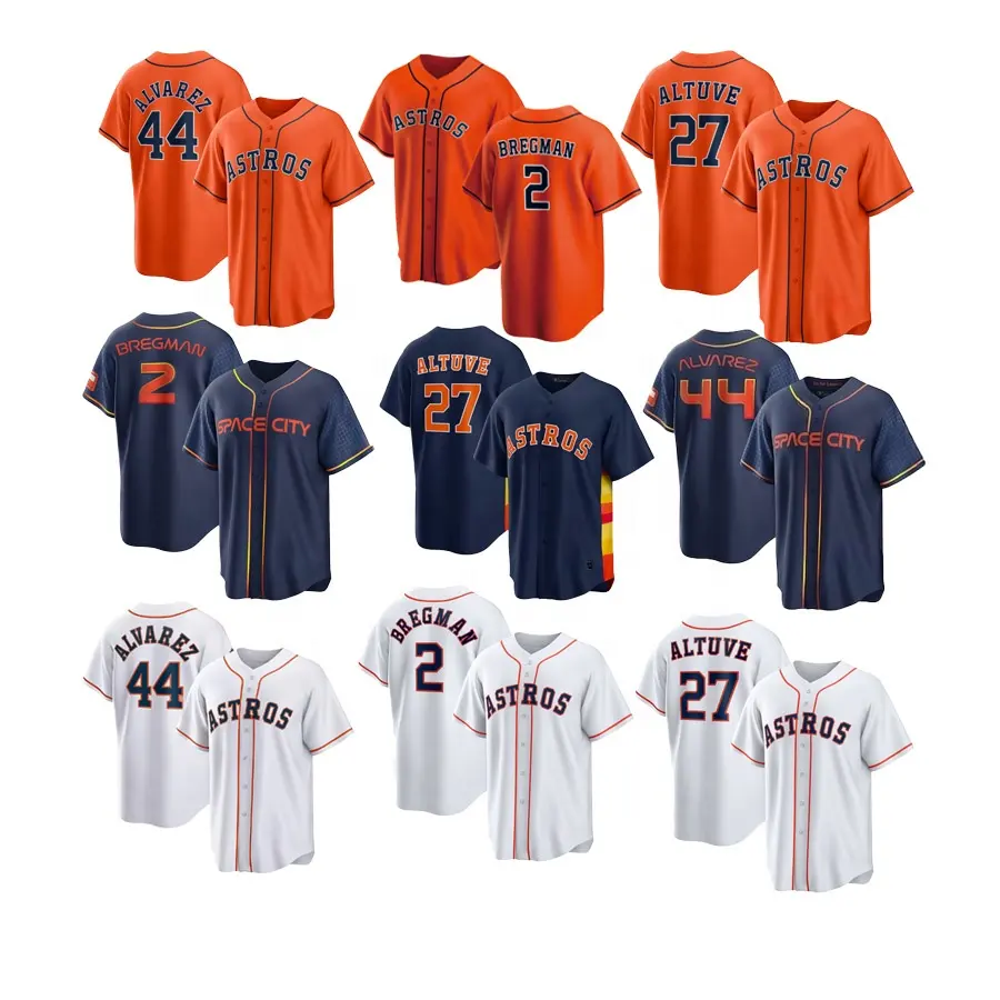 Houston astros bóng chày Jerseys mlbing Áo Sơ Mi Thêu khâu tùy chỉnh tất cả 30 đội