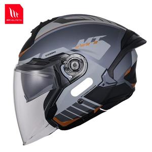 Casco Universal MT 3/4 para Hombre y Mujer, Nuevo Casco de Motocicleta para las Cuatro Estaciones con Cierre Rápido, Material ABS - Product Image 1