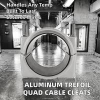 Attaches-câbles en aluminium FRP Trefoil pour câbles simples et quadruples, clips pour câbles métalliques pour une gestion efficace des câbles
