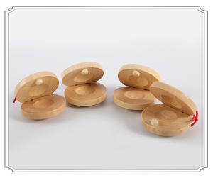 2 paires de <span class=keywords><strong>castagnettes</strong></span> en bois, instrument de percussion musical <span class=keywords><strong>flamenco</strong></span> pour enfants, jouets - Product Image 4