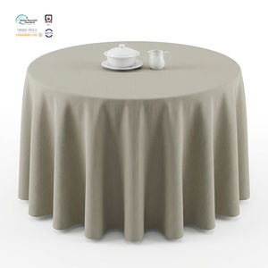 Nappe Jacquard Classique en Polyester Épais Ivoire 72 Pouces, Imperméable, Écologique, pour Mariages et Fêtes, Personnalisable - Product Image 1