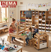Table de jeu modulaire EMA pour aire de jeux avec bord de table encastré pour maternelle et préscolaire